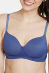 Zivame Glitter Straps Padded Non Wired 3/4th Coverage T-Shirt Bra - Deep Cobalt — thumbnail 5